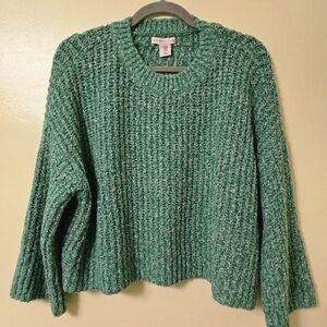 Sincerely Jules Green Textured Crew Neck Sweater